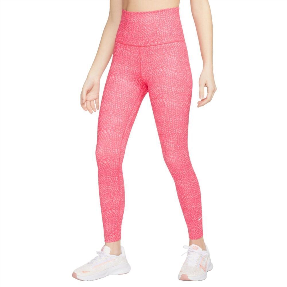 Nike Women's Dri-Fit 7/8 Printed Leggings Size Small Sea Coral Athletic
